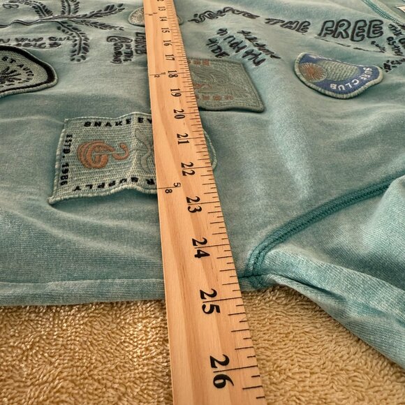 Free People We The Free Ivy Tee in Aqua Combo size M - Picture 3 of 11